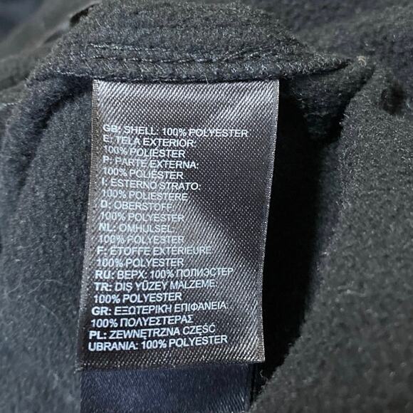 The North Face Women's Black Fleece Full Zip Collared Long Sleeve Coat Jacket S - Picture 4 of 4